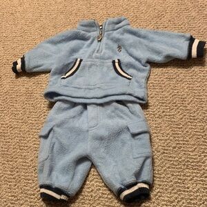 U.S. Polo Assn. Light Blue Baby Fleece Set